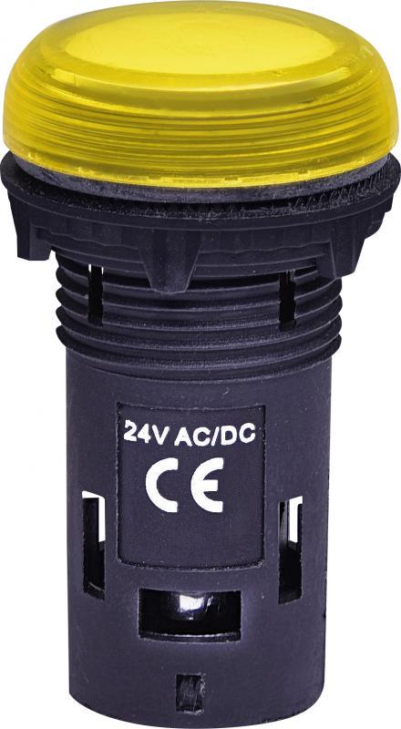 Лампа сигнальная ETI ECLI-024C-Y 22 мм матовая LED 24 V AC/DC Желтый (4771212)