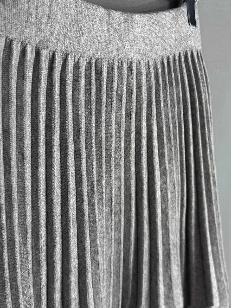 Юбка женская Accorddream 62313 вязаная плиссе миди на резинке OS Серый (5346) - фото 5