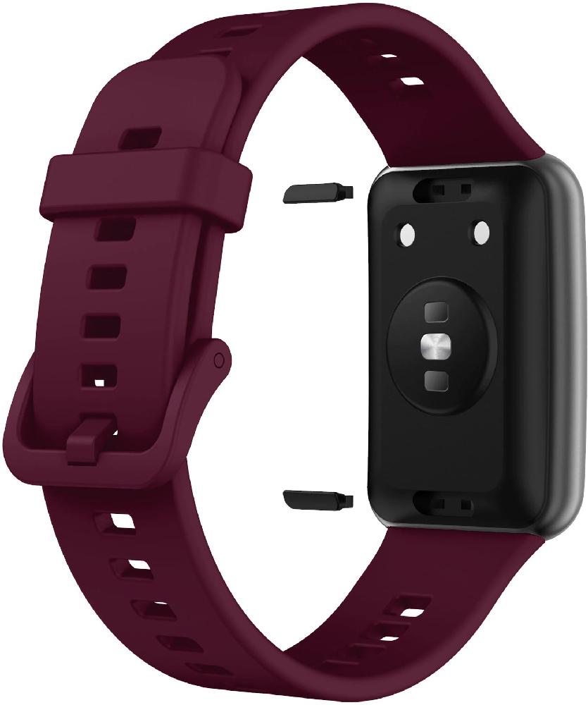 Ремешок силиконовый Jsota для Huawei Watch Fit Marsala (18457-55) - фото 1 Ремешок силиконовый Jsota для Huawei Watch Fit Marsala (18457-55) - фото 1