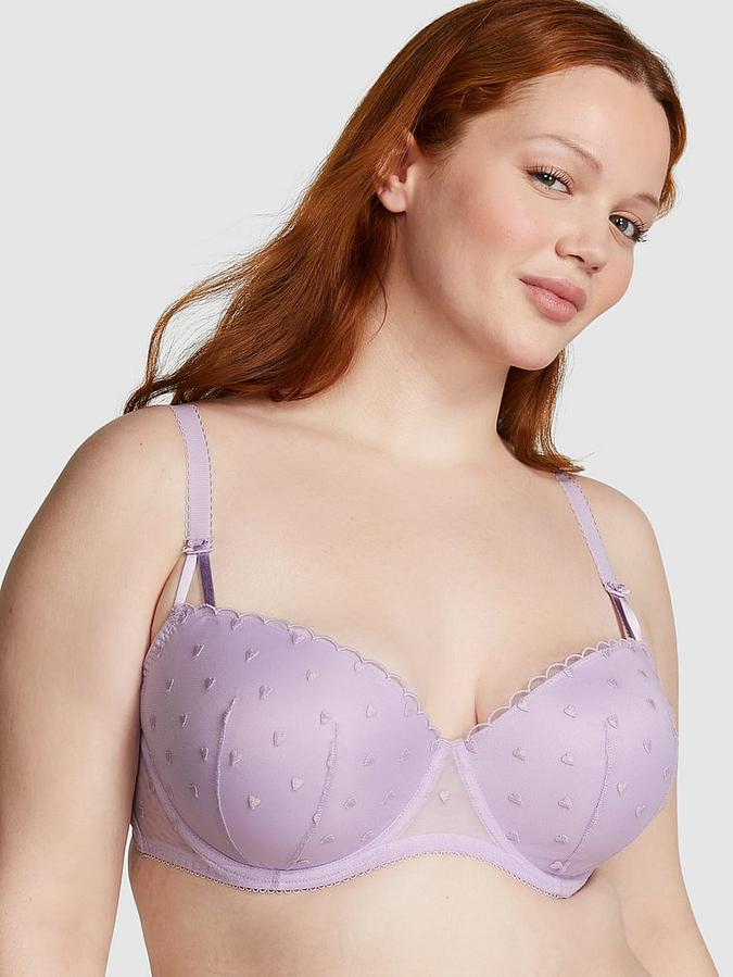 Бюстгальтер з пуш ап Victoria's Secret Pink Wink Push Up Balconette Bra 75B Бузковий (20459411)