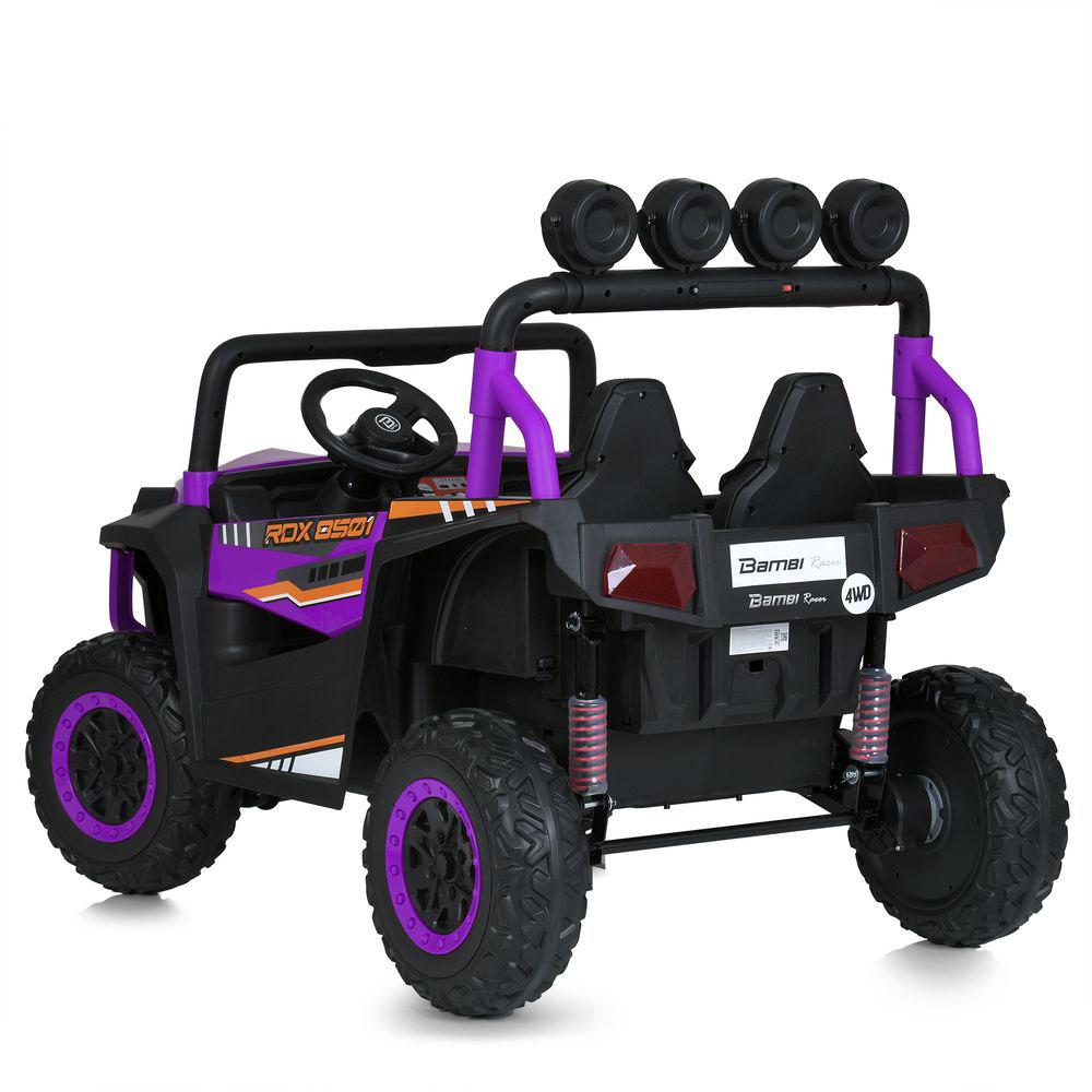 Детский электромобиль джип Bambi Racer M 6058EBLR-9 24V с 4 двигателями по 90 Вт и кожаным сиденьем Фиолетовый (27209717) - фото 7 Детский электромобиль джип Bambi Racer M 6058EBLR-9 24V с 4 двигателями по 90 Вт и кожаным сиденьем Фиолетовый (27209717) - фото 7