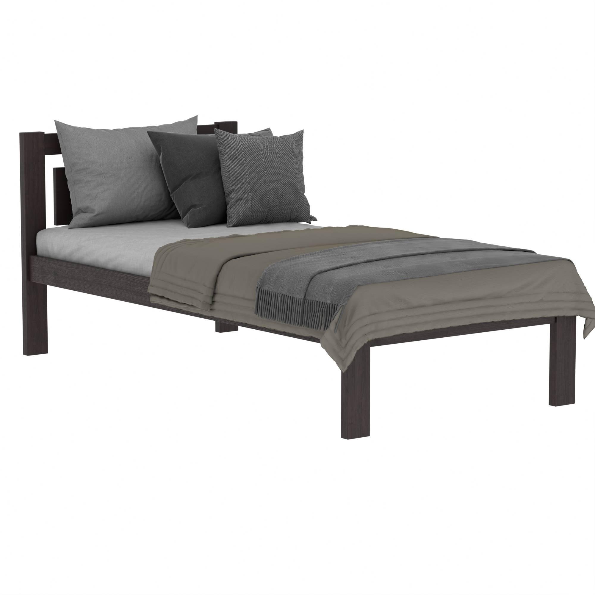 Кровать Гонконг дерево односпальная 80х190 Венге (569584)