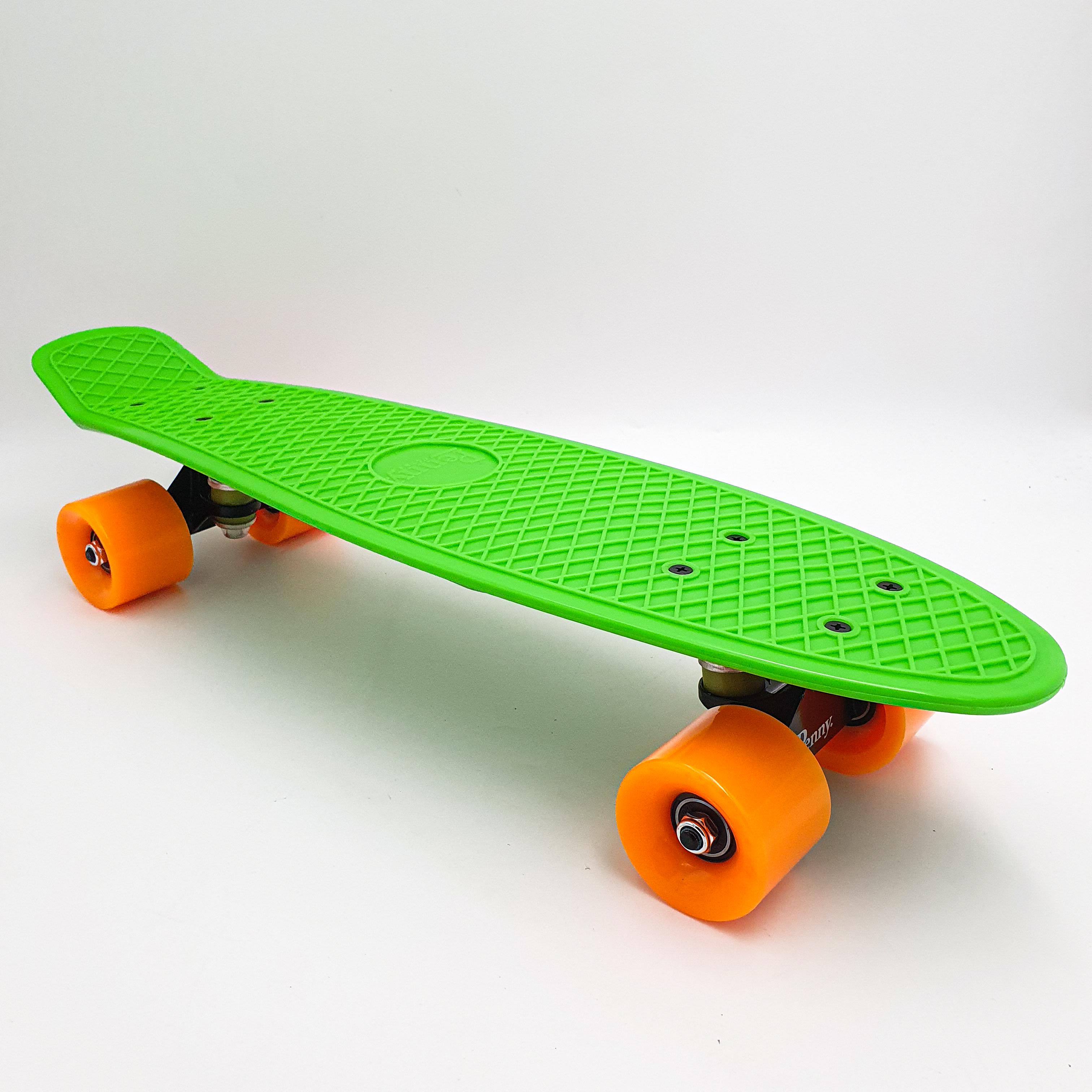 Пенни борд скейт 55х15см до 80кг ABEC 7 матовые колеса скейтборд Penny Board Pastel Series салатовый - фото 2