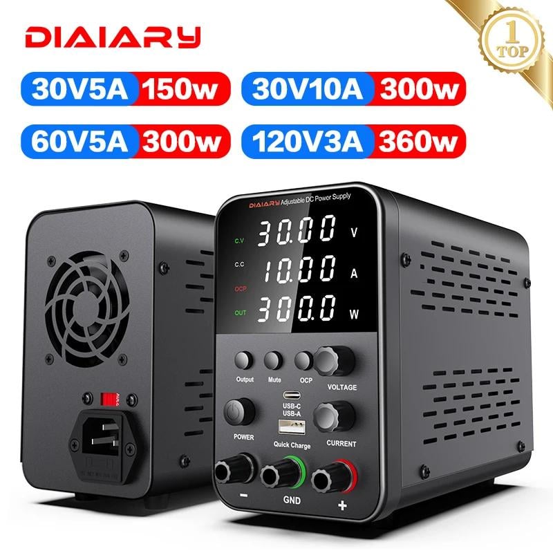 Джерело живлення змінного струму DIAIARY BPS3010 лабораторний c USB-портом 5 V 3,6 Black (28843) - фото 5