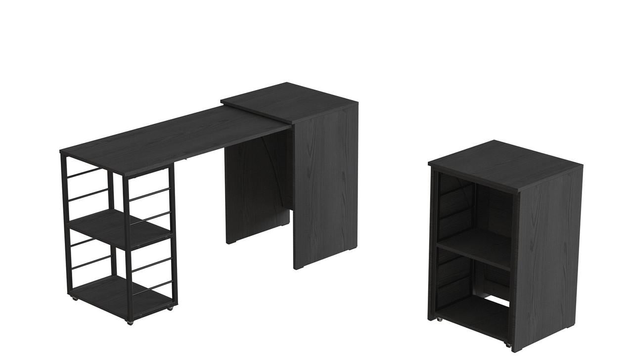 Стіл-тумба трансформер Ferrum-decor Смарт 2/2 метал/ДСП 16 мм 750x1450x600 мм Чорний/Сосна Кембра (FRD-105104) - фото 2 Стіл-тумба трансформер Ferrum-decor Смарт 2/2 метал/ДСП 16 мм 750x1450x600 мм Чорний/Сосна Кембра (FRD-105104) - фото 2