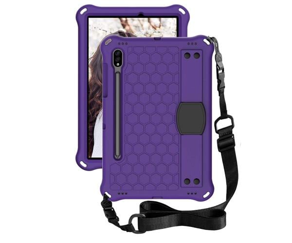Чехол Kids Sota для Samsung Galaxy Tab S10 Lite с ремешком и ручкой-держателем Фиолетовый