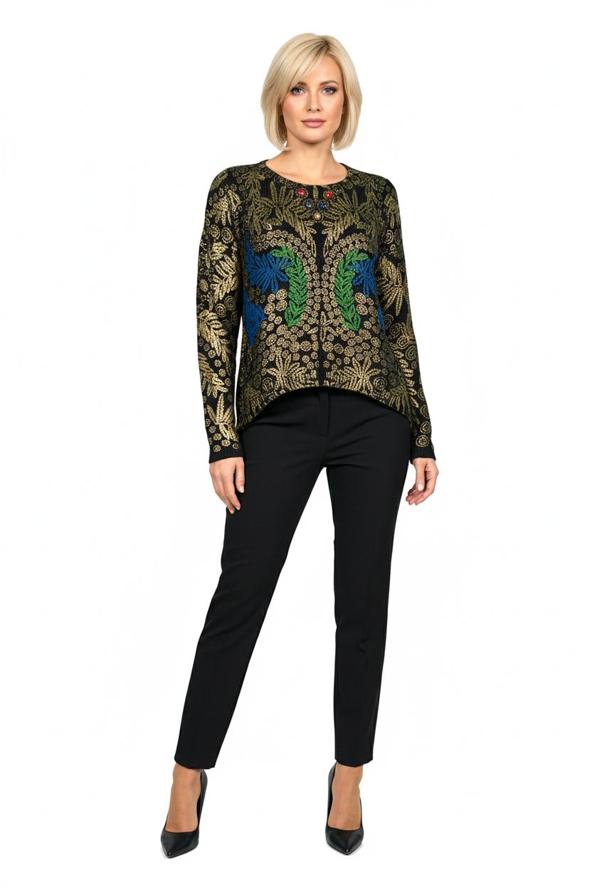 Свитер женский демисезонный Lowett LW-835306 р. 42 Черный (17852191) - фото 3 Свитер женский демисезонный Lowett LW-835306 р. 42 Черный (17852191) - фото 3