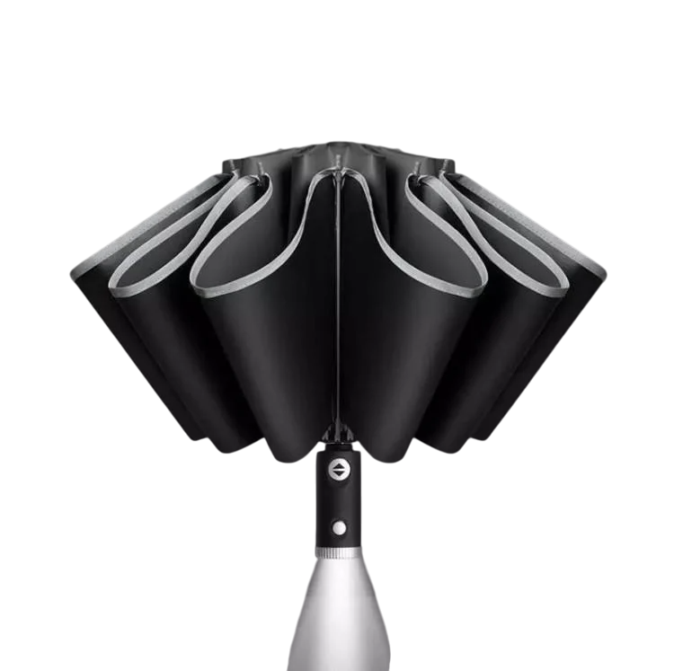 Зонт автоматический V0484 винил с поворотной подсветкой 107 см Черный (1829993271)