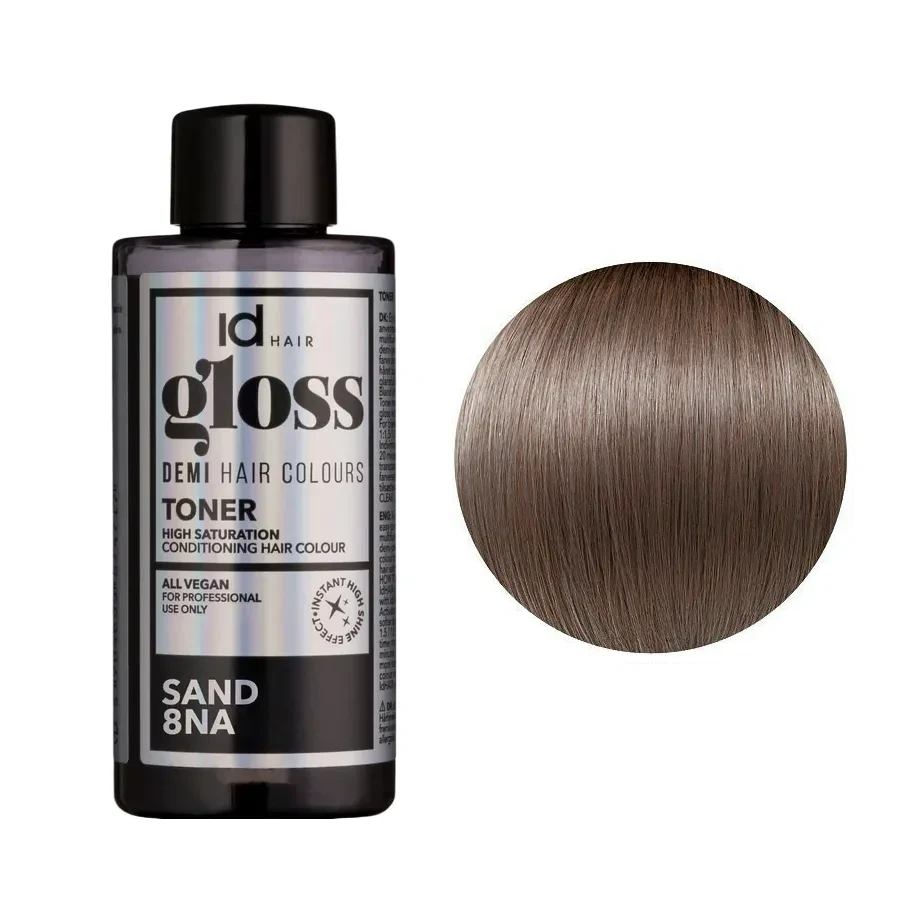 Фарба для волосся деміперманентна IdHair Gloss Toner 8NA 8.13 Sand 75 мл