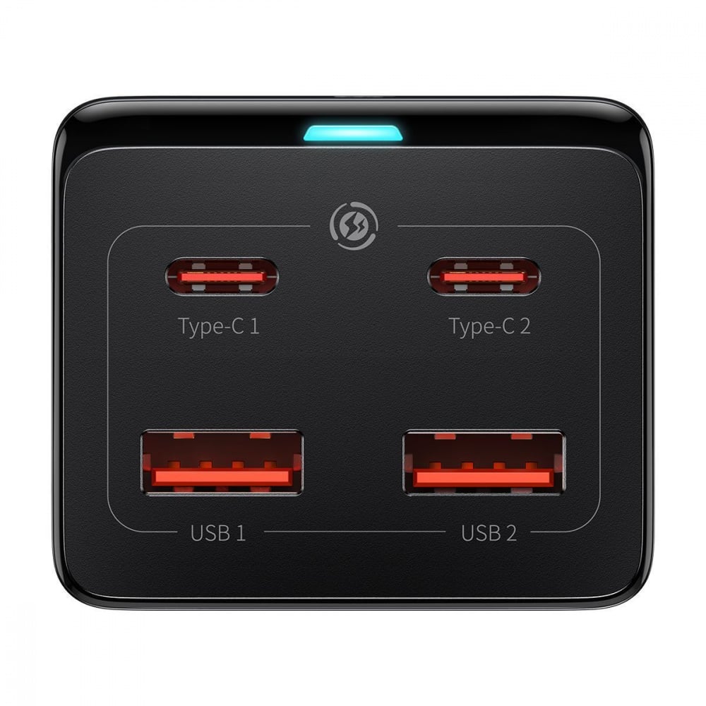 Зарядное устройство BASEUS GaN3 Pro 100 W AC EU 2 USB 2 Type-C кабель Type-C to Type-C 100 W 20 V/5A 1 м Black - фото 6