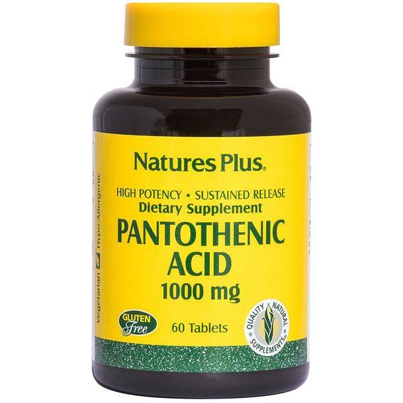 Пантотеновая кислота Nature's Plus Pantothenic Acid 1000 мг 60 Tabs (NTP2060)