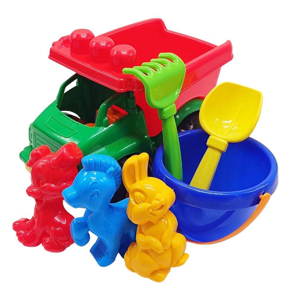 Дитячий пісочний набір "Самосвал Тотоша №3" 0183 Red/Green (RLT53148)