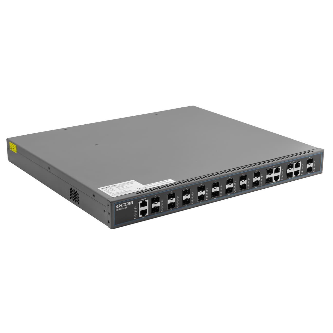 Термінал оптичної лінії GCOM OLT GPON GL5610-16P 16 downlink 1000M PON порти 16 uplink GE портів Чорний (22132559) - фото 6