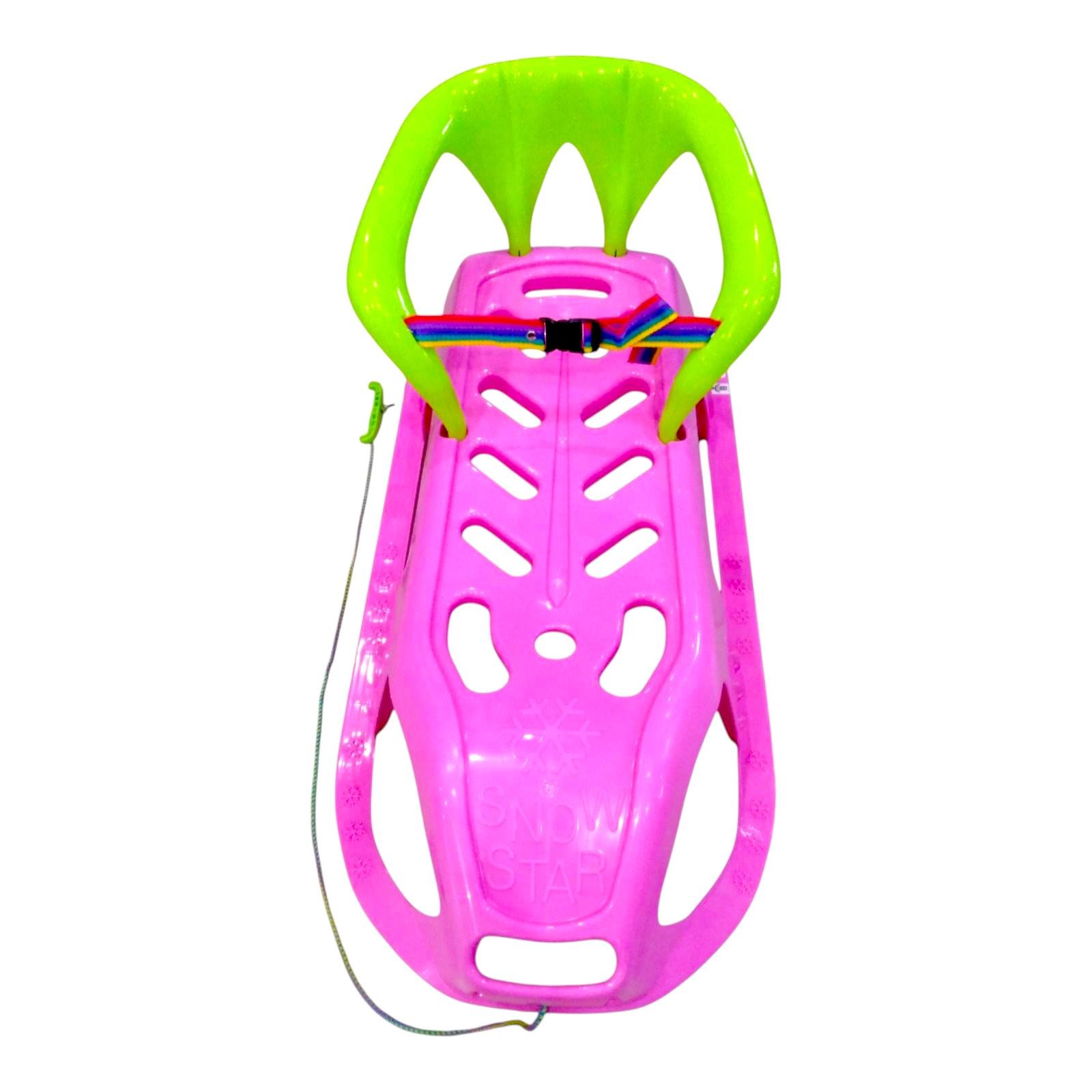 Санки-дитячі зі спинкою Marmat Snow Star Рожевий (11118) - фото 6 Санки-дитячі зі спинкою Marmat Snow Star Рожевий (11118) - фото 6