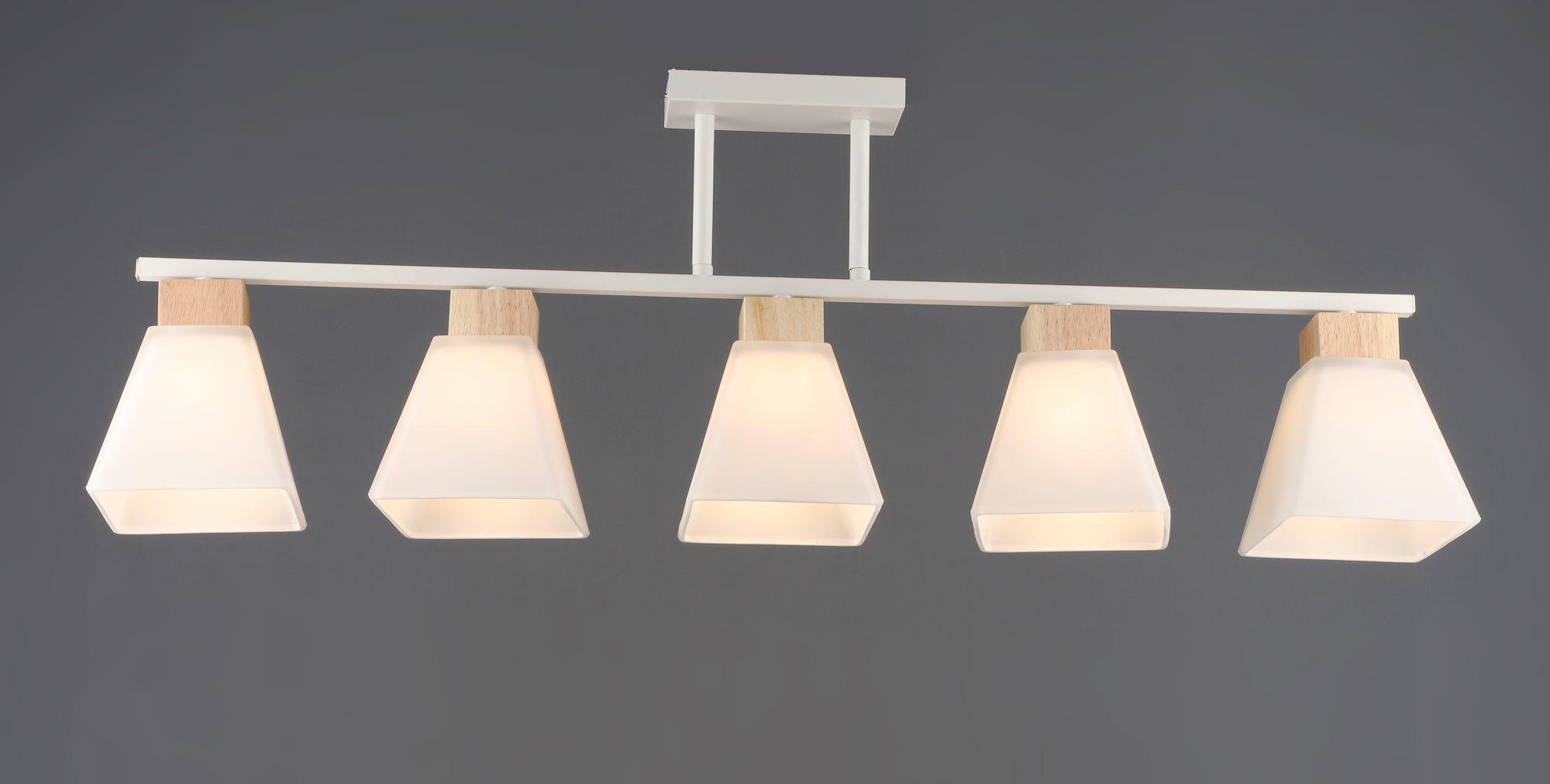 Люстра классическая на 5 плафонов Valeso B N6663/5 WT+WOOD