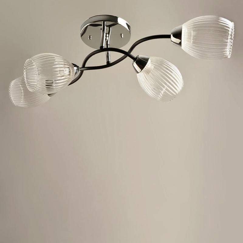 Люстра потолочная Light House NM-17067/4 Черный/Хром