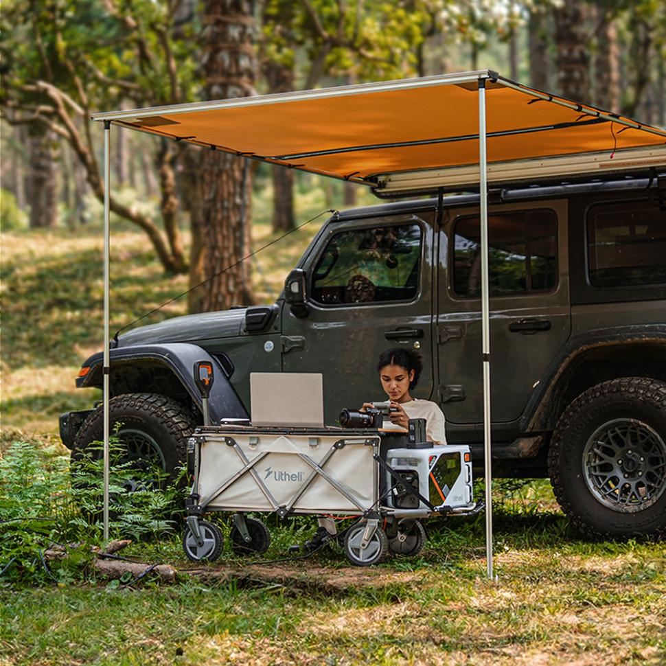 Туристическая столешница раскладная для тележки Litheli Rollable Desk 140i до 30 кг 86,5x55x2,5 см Brown (U00TT19-0U000) - фото 4 Туристическая столешница раскладная для тележки Litheli Rollable Desk 140i до 30 кг 86,5x55x2,5 см Brown (U00TT19-0U000) - фото 4