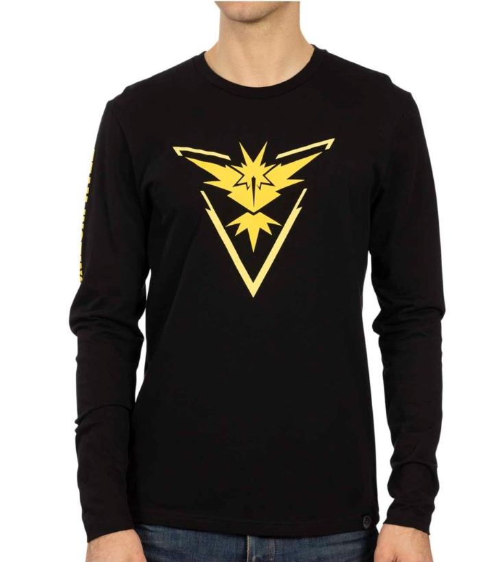 Футболка з довгим рукавом Pokémon GO Team Instinct Fitted Long-Sleeve Чорний
