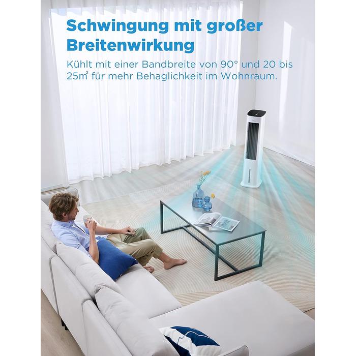 Мобильный кондиционер Midea с водяным охлаждением/ионизацией и увлажнением с пультом 55 Вт 5 л Белый (1844647) - фото 4 Мобильный кондиционер Midea с водяным охлаждением/ионизацией и увлажнением с пультом 55 Вт 5 л Белый (1844647) - фото 4