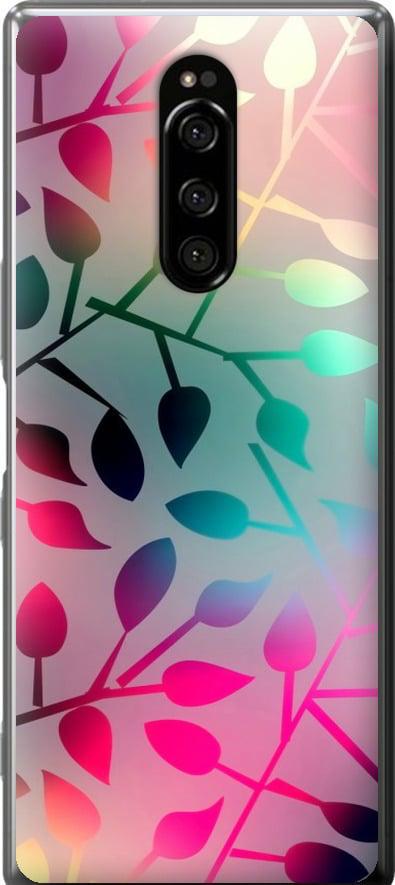 Чехол на Sony Xperia 1 J9110 Листья (2235u-1760-42517)