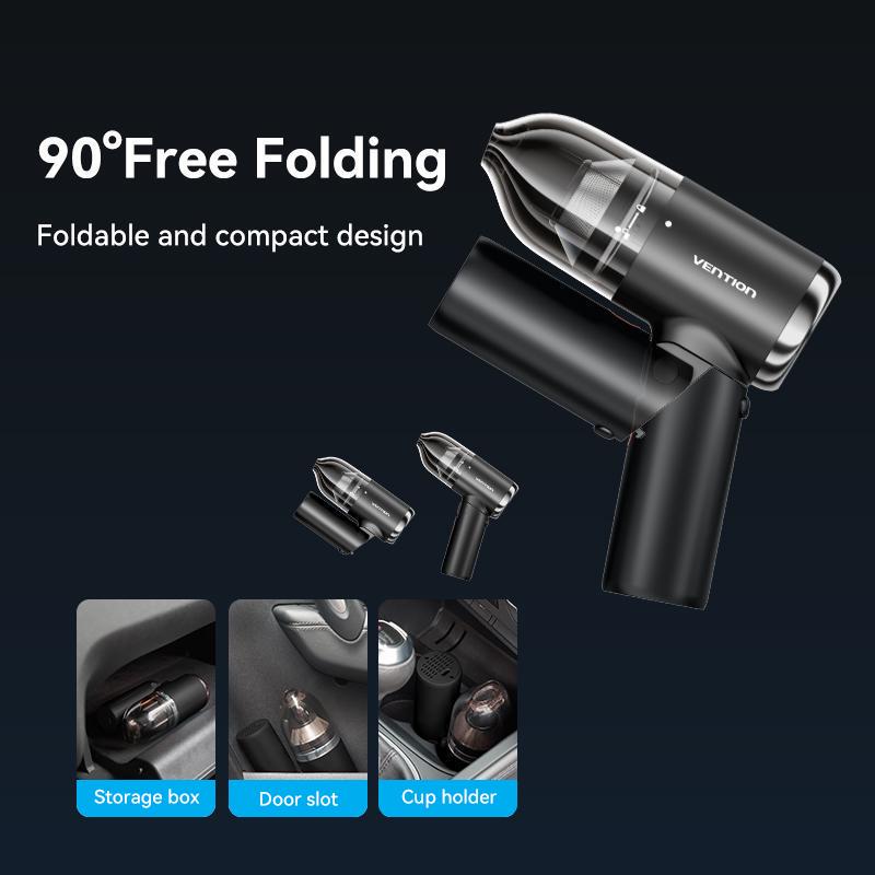 Автопилосос бездротовий Vention 70W 5000Pa Чорний (KRAB0) - фото 3