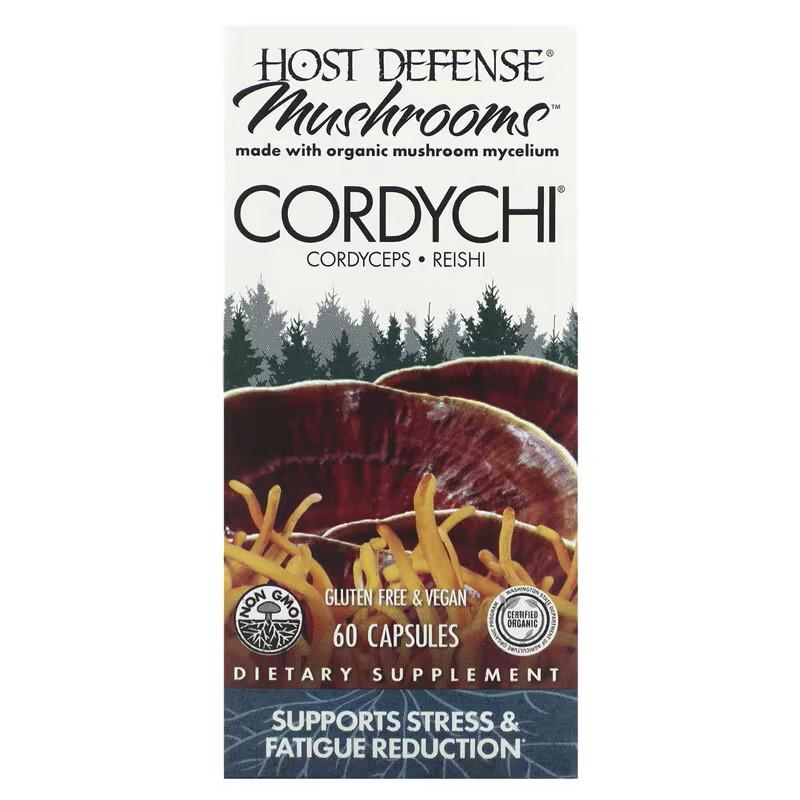 Кордицепс и рейши Fungi Perfecti Host Defense Mushrooms Cordychi 60 vegetarian capsules