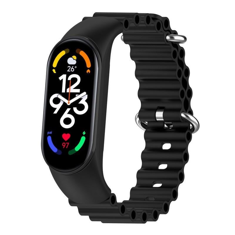 Ремінець Ocean Band для Xiaomi Mi Band 9/8 Чорний/Black (00000077054_2)