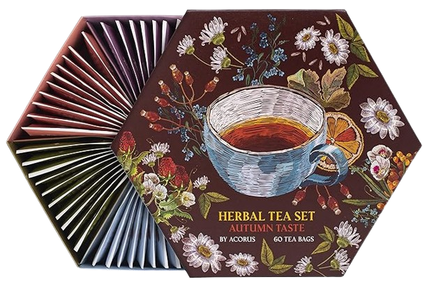 Набор чайный Acorus Autumn Tea Set 60 пакетиков 6 вкусов 105 г (A008)