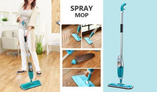 Універсальна швабра Healthy Spray Mop з розпилювачем для миття підлог Синій - фото 2