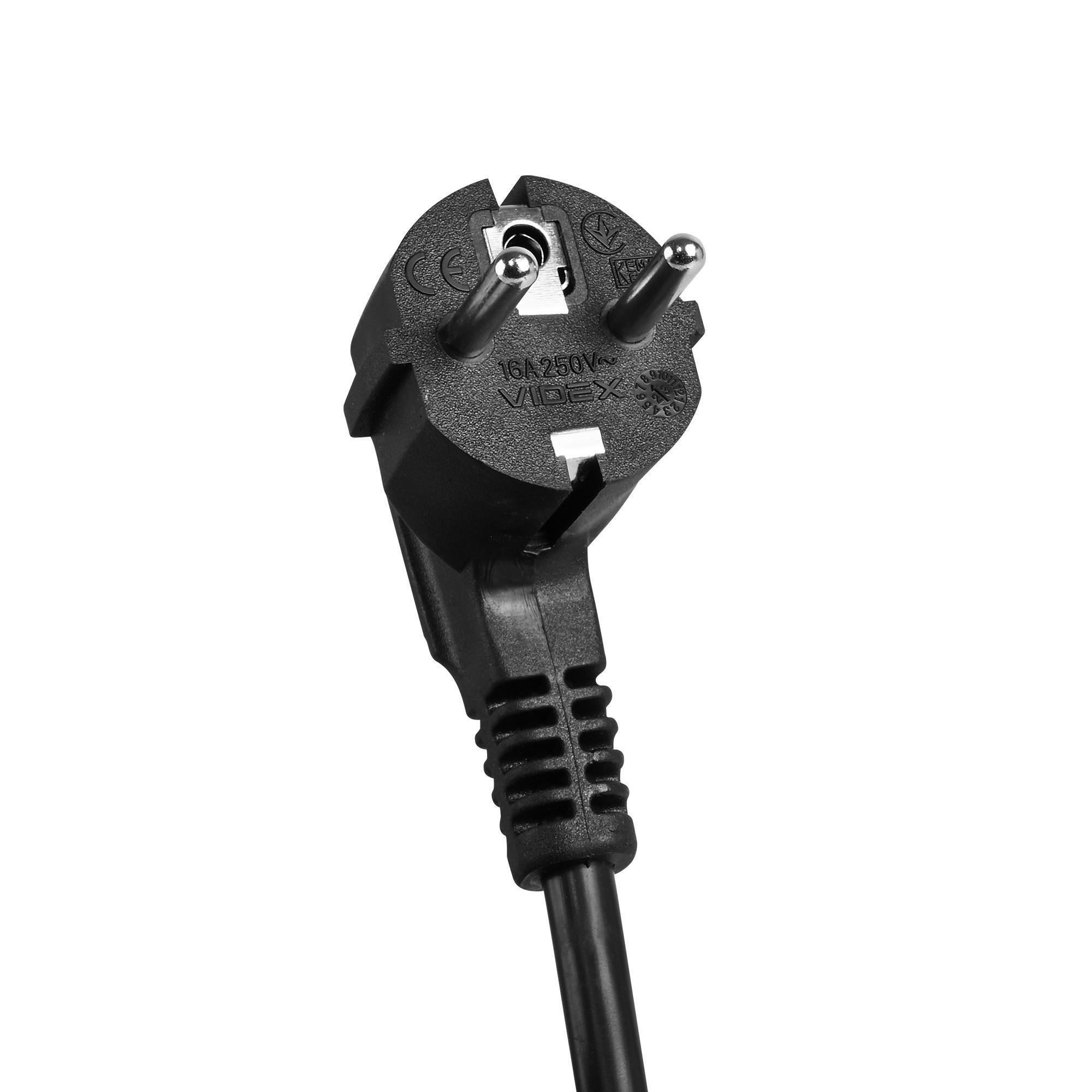 Подовжувач Videx ONCORD 6 гнізд із заземленням/кнопкою/шторками 3 м Чорний (VF-PD63G-B) - фото 6