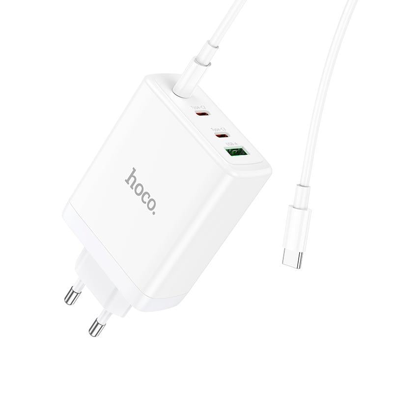 Зарядное устройство Hoco Leader Type-C to Type-C Cable four-port 3c1 А Fast Charger N31 4Type-C 1USB 100 W 5 А PD QC White (562215) - фото 6 Зарядное устройство Hoco Leader Type-C to Type-C Cable four-port 3c1 А Fast Charger N31 4Type-C 1USB 100 W 5 А PD QC White (562215) - фото 6