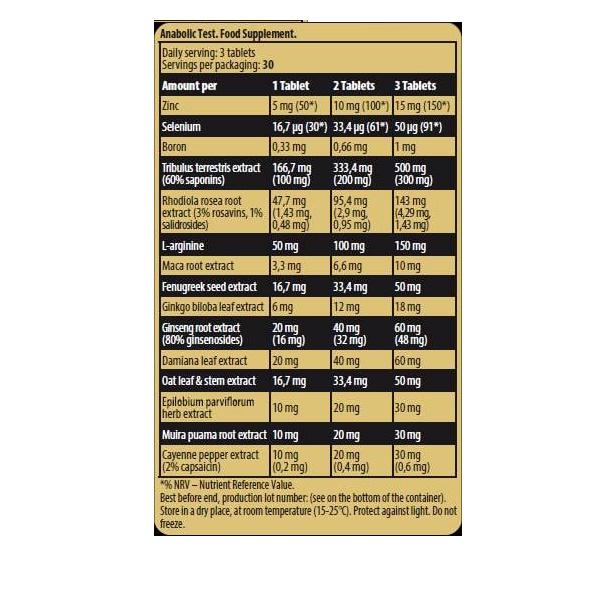 Комплексный тестостероновый препарат Kevin Levrone Anabolic Test 90 Tabs - фото 2