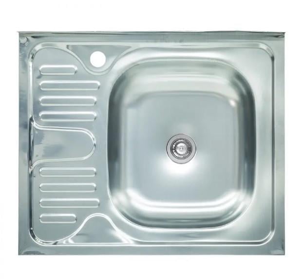 Мойка для кухни правая AVT из нержавеющей стали 60x50 см/0,4 мм (30411140)