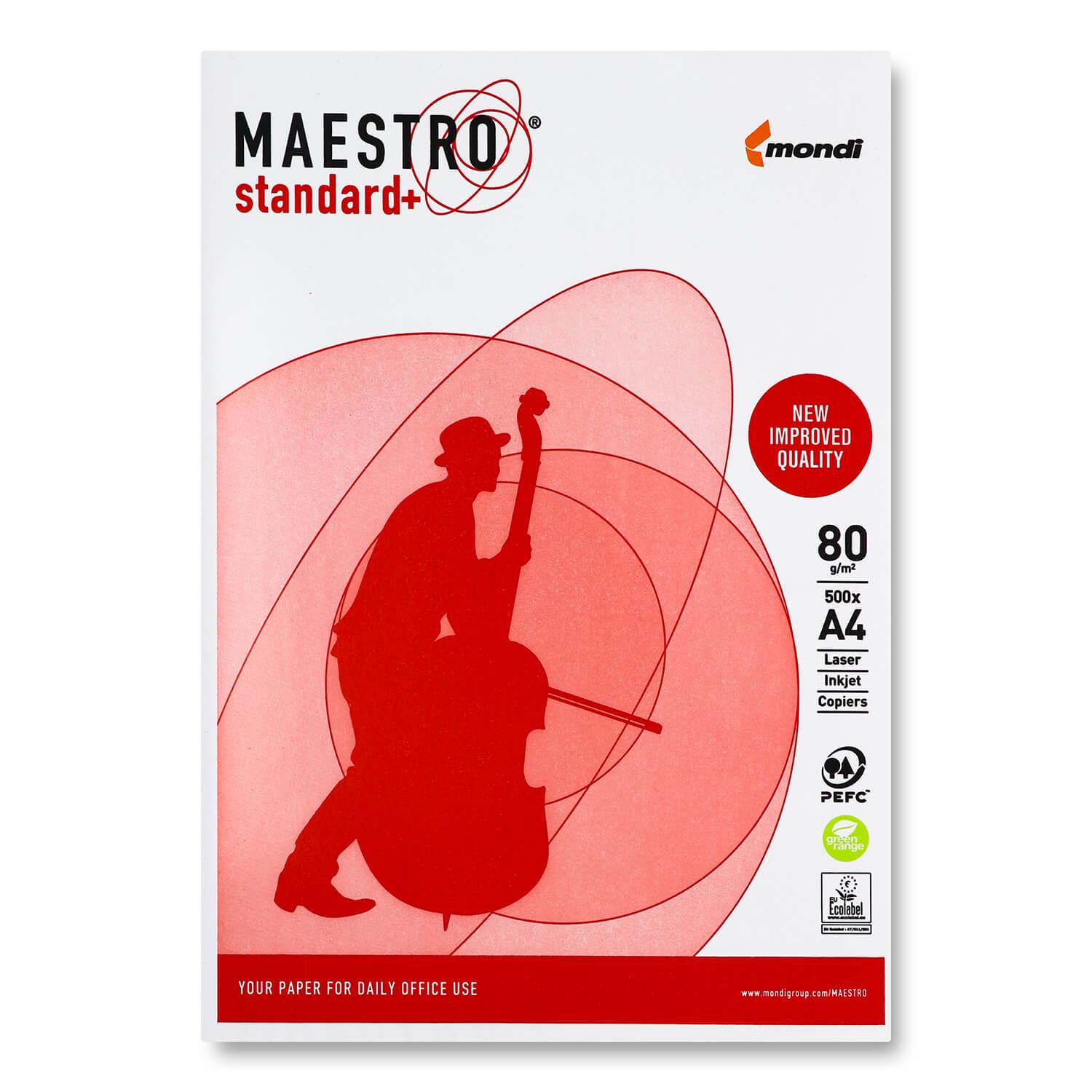 Офисная бумага Mondi Maestro Standard+ В классе А4 80 г/м2 2500 листов уп. (10645132) - фото 3