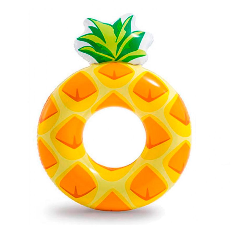 Надувний круг Intex Ананас з ремкомплектом (43169)