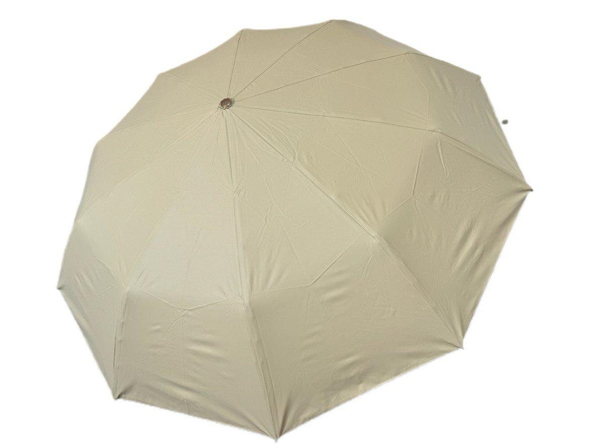 Парасоля-автомат жіноча SKS з квітковим принтом 10 спиць з UV-захистом Бежевий (2133)