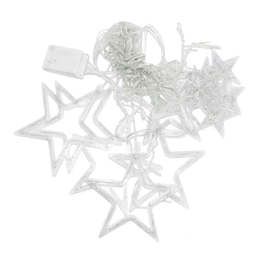 Гирлянда-штора Звезды размер 3х0,7 м 12 фигур Разноцветный - фото 2 Гирлянда-штора Звезды размер 3х0,7 м 12 фигур Разноцветный - фото 2