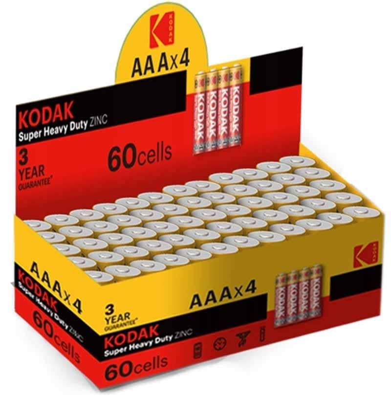 Батарейка KODAK AAA R03 (мізинчикові) 60 шт/уп