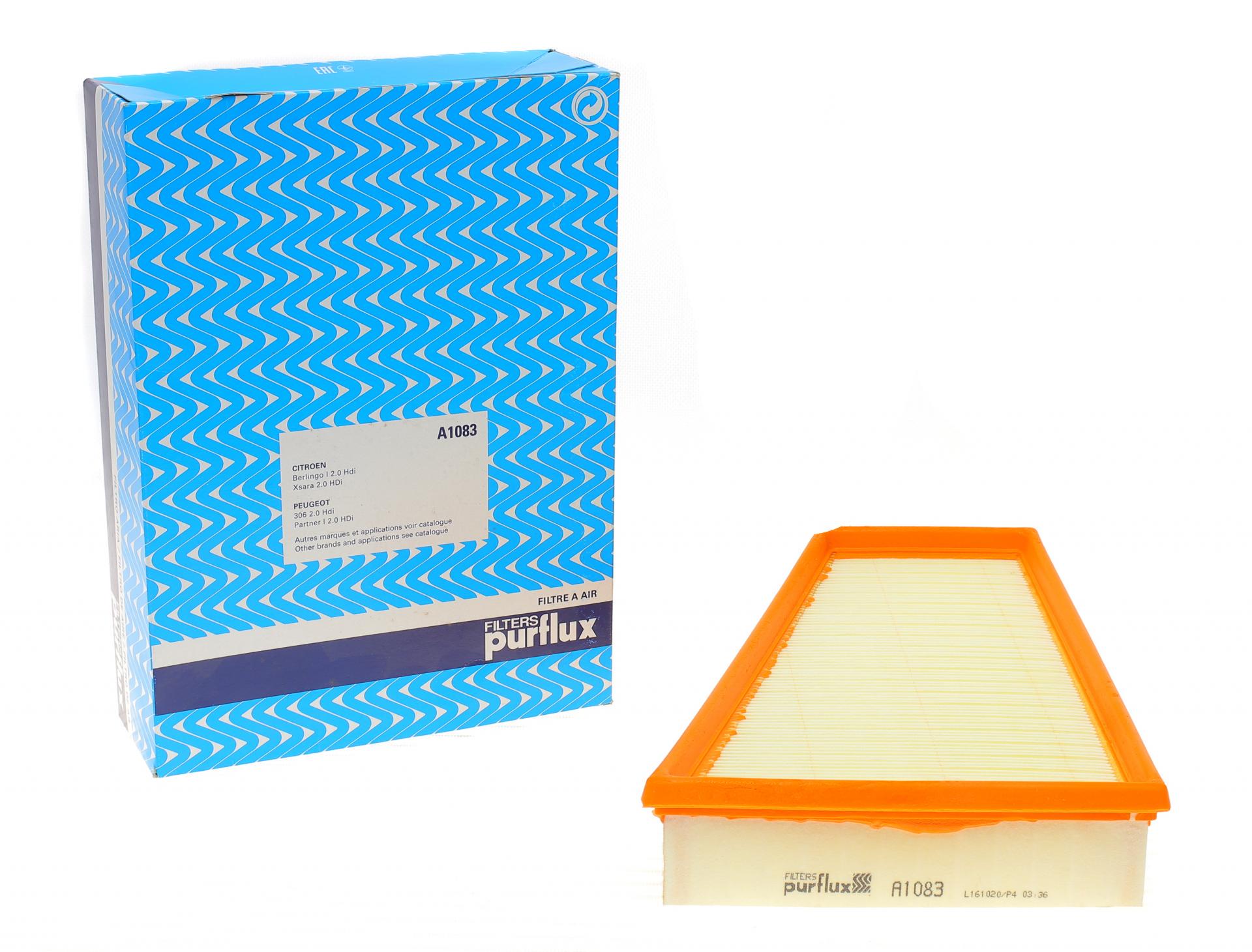 Фильтр воздушный PURFLUX для Citroen Berlingo 2,0HDI -03- (A1083)