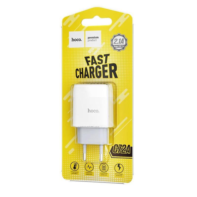 Адаптер сетевой Hoco Glorious 1USB QC3.0 18 Вт (C72A)