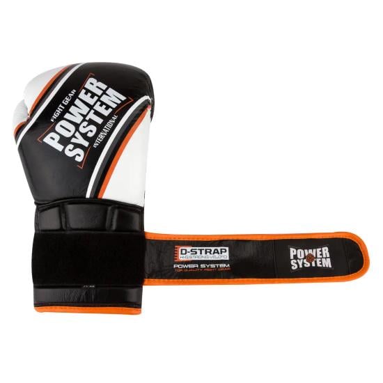 Боксерские перчатки PowerSystem PS 5006 Contender Line 16 унций Black/Orange (PS-5006_16oz_Black/Orange _bes315) - фото 4