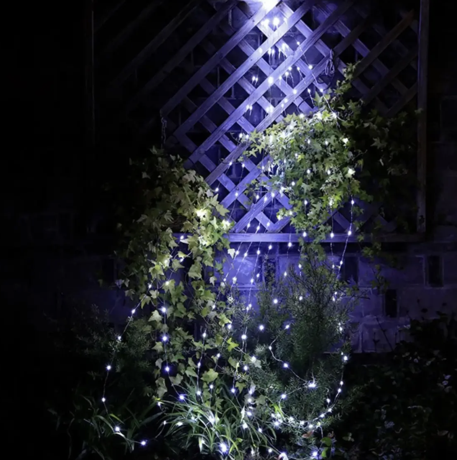 Новогодняя гирлянда Конский хвост 2м 200 LED 10 ниток USB Холодный белый (Е500209(cold))