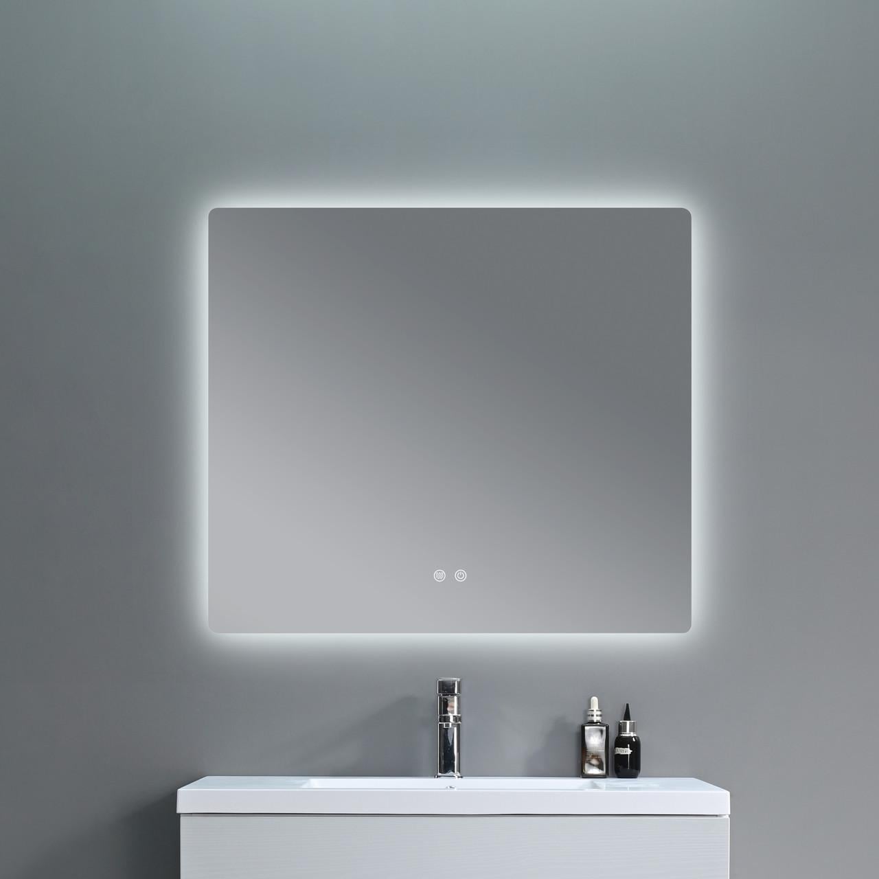 Зеркало Qtap Taurus TA2 с LED-подсветкой Touch/с антизапотеванием/с димером/регулировкой температуры цвета 800х600 мм (3000-6500K)