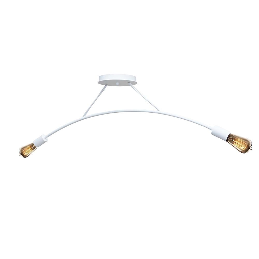 Люстра MSK ELECTRIC Orion с металлическим каркасом на две лампы Е27 Белый (NL 9832-2 WH)