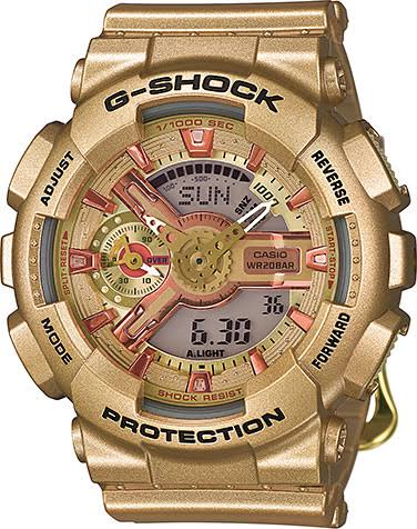 Наручные часы мужские Casio G-Shock GMA-S110GD-4A2 ударопрочные с водозащитой 200 м Золотой (3099895135)