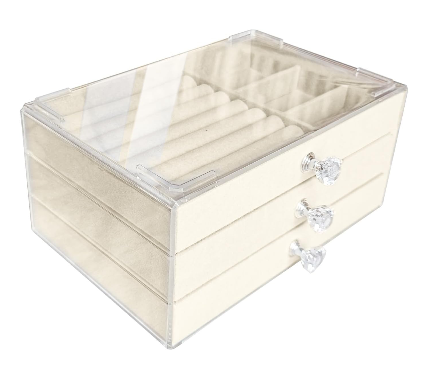 Шкатулка для бижутерии Velvet 23х13x11 см Beige (1968791154)