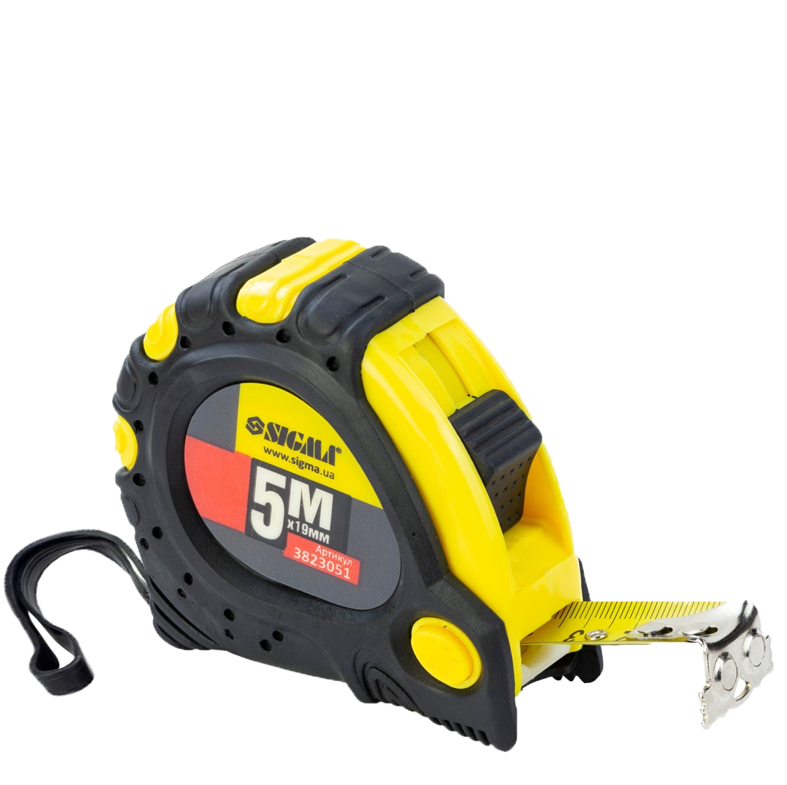 Рулетка магнитная Sigma 5,0 м х 19 мм (3823051)
