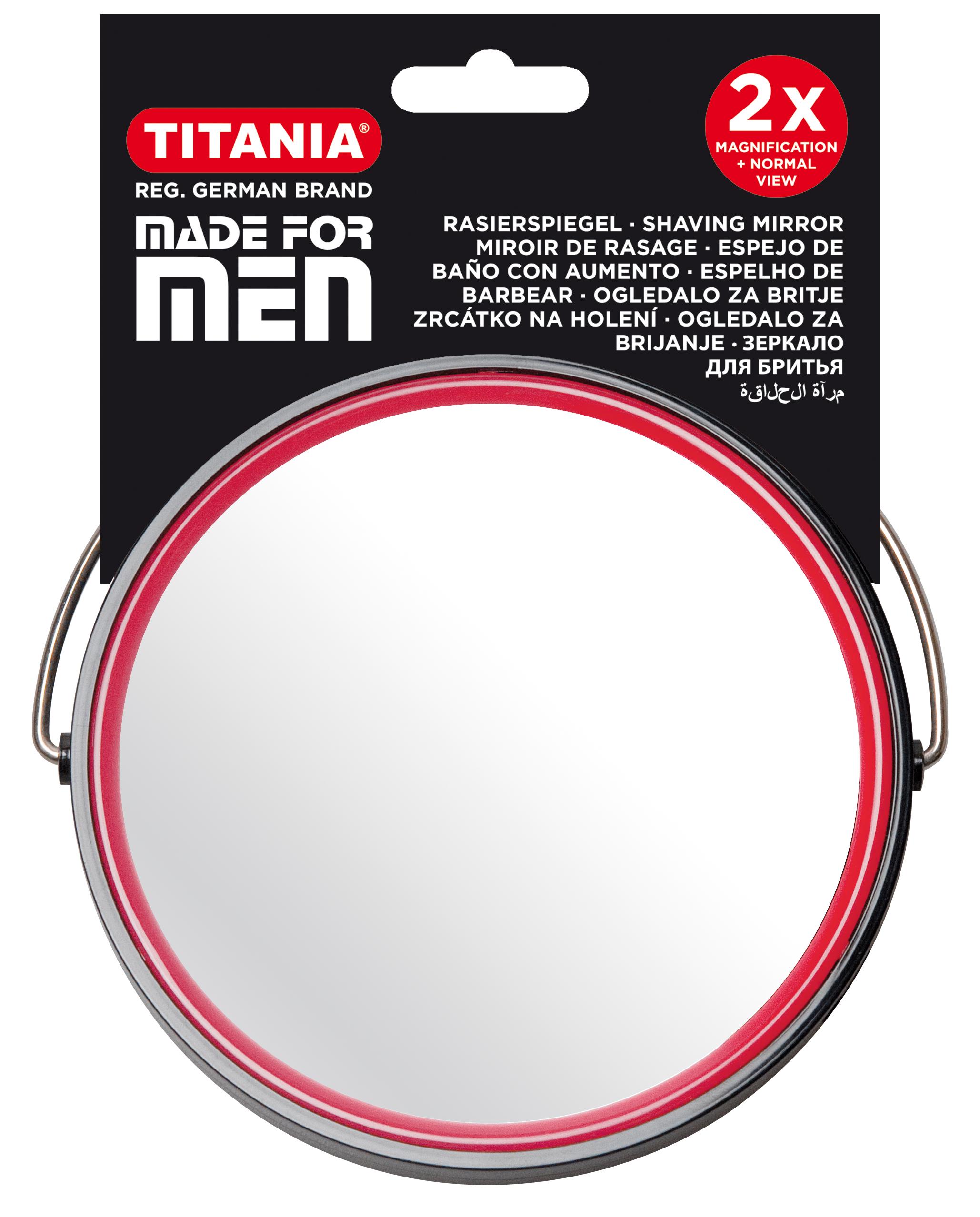 Зеркало для бритья двухстороннее TITANIA 12,5 см (1500/MEN)
