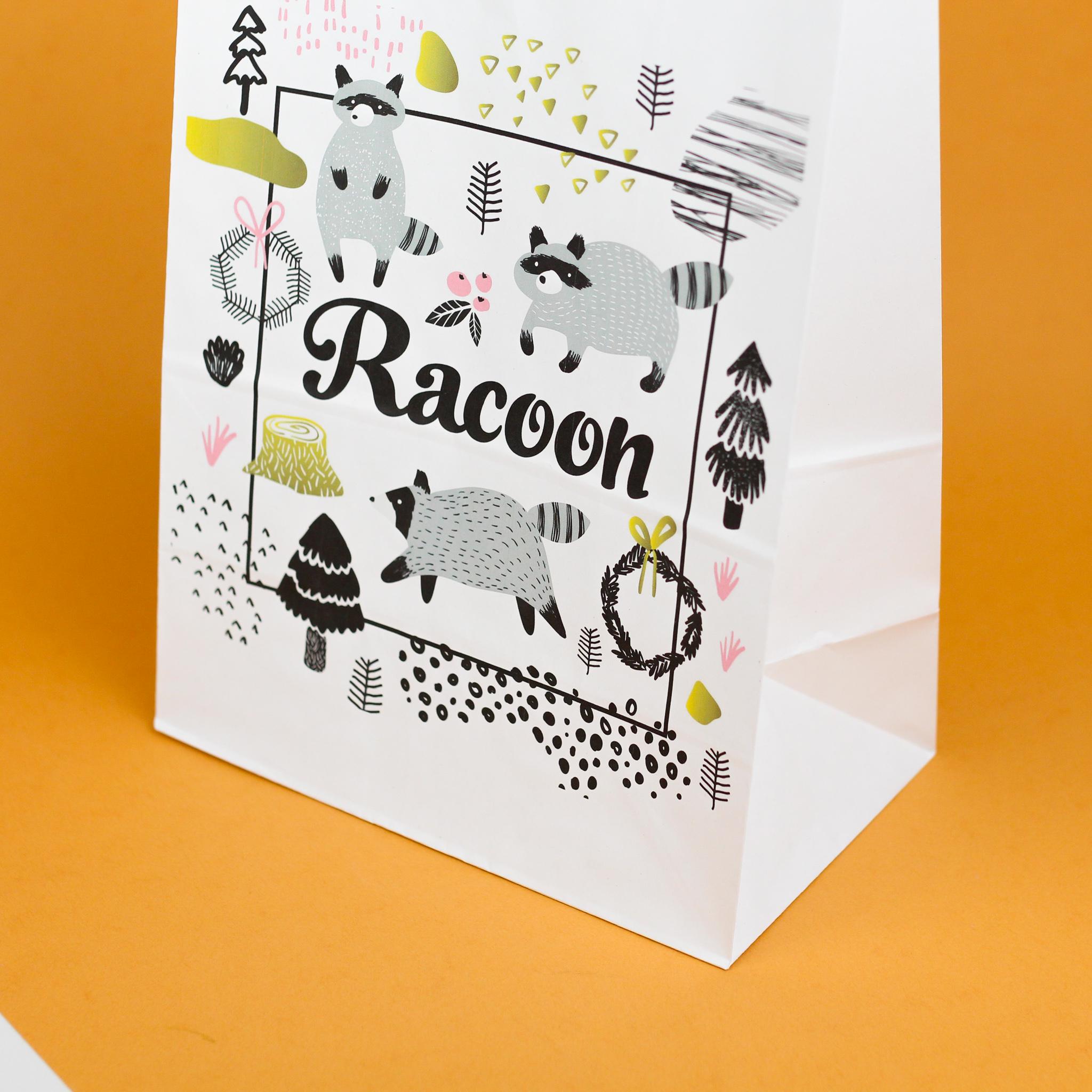 Пакет подарочный Веселые еноты 260х150х350 мм 20 шт. - фото 2