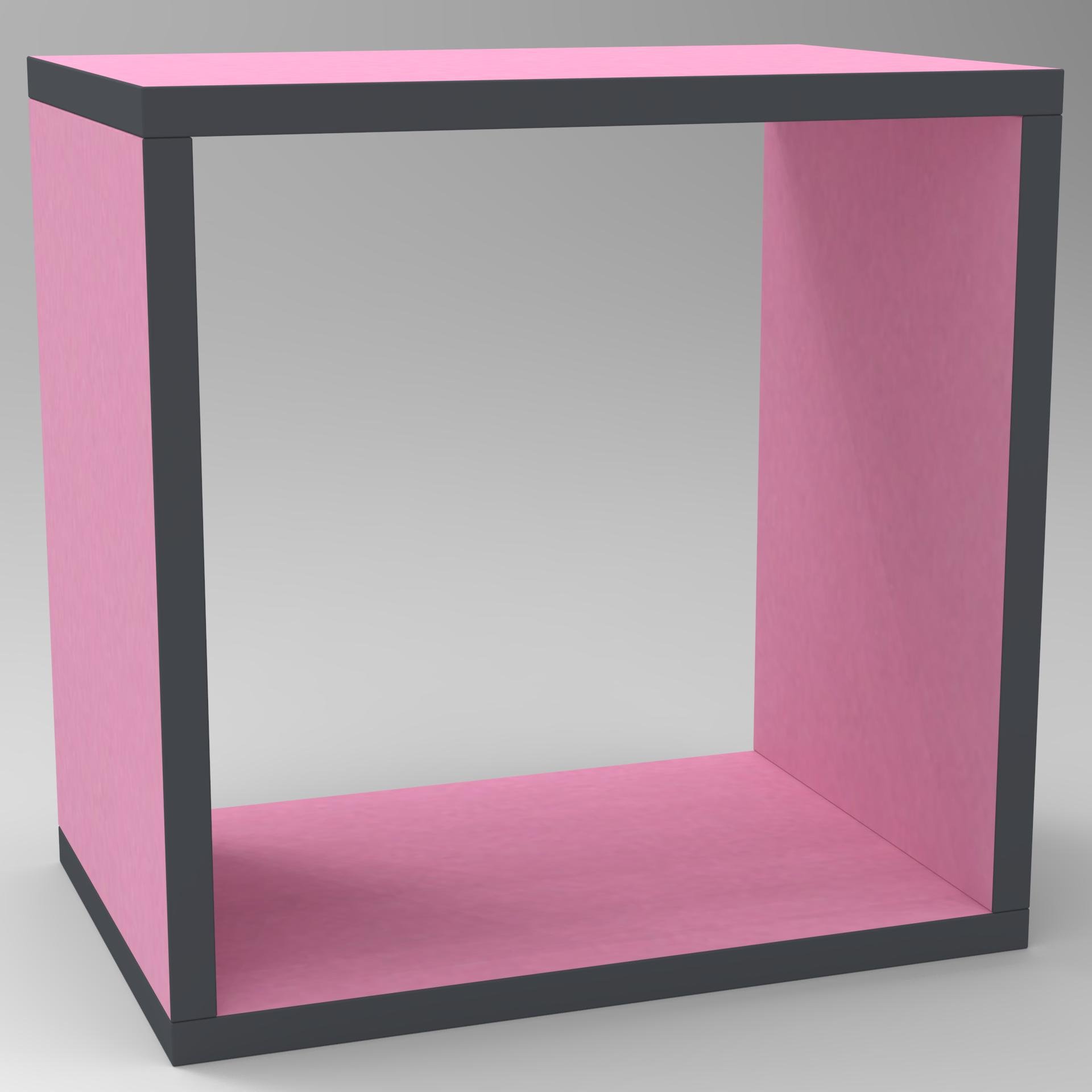 Полка квадратная Fmebel 370х370х250 мм Роза (701027)